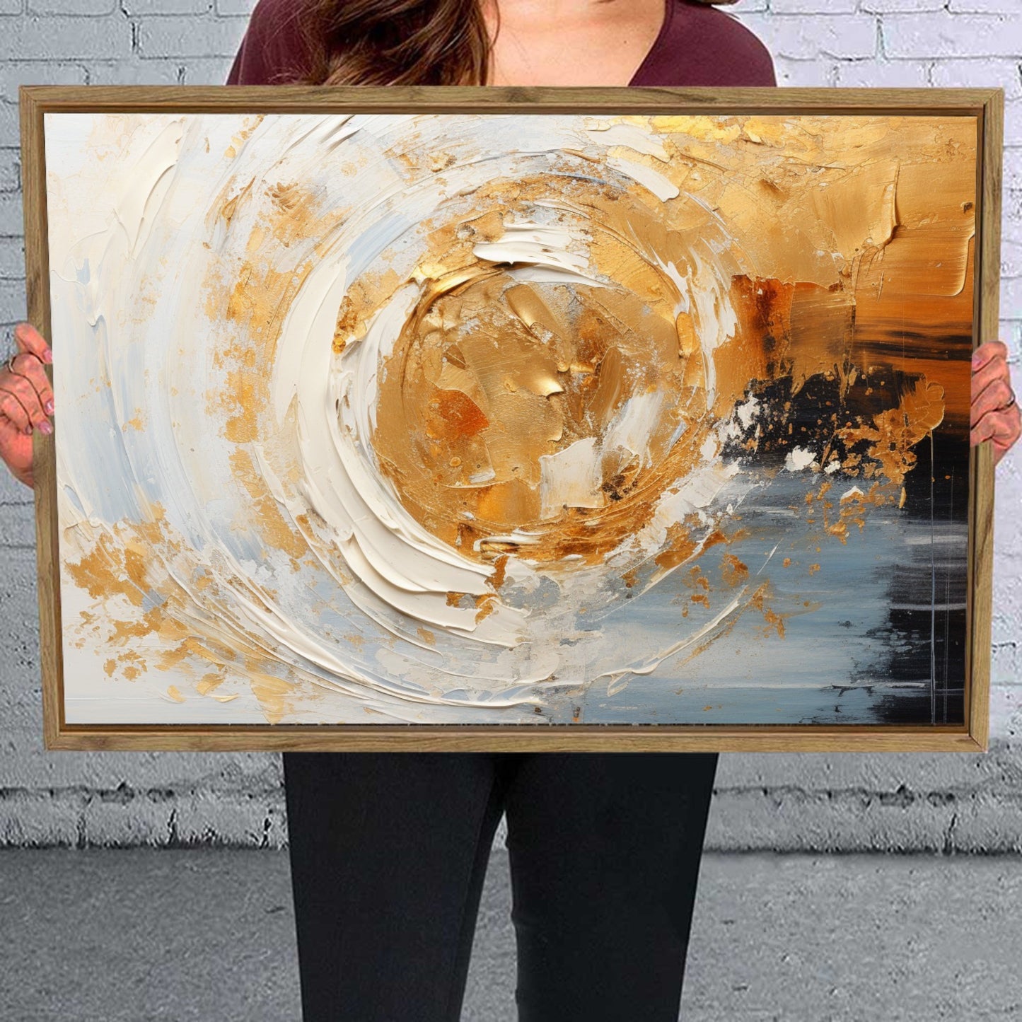 Autumn Framed Canvas Painting for Wall 24x16 inches