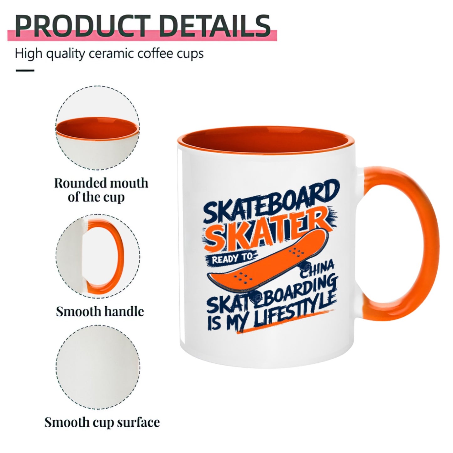 SKATEBOARD 11OZ-15OZ Ceramic Mug