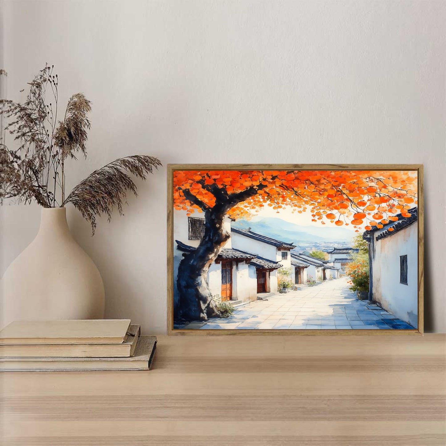 Old House Framed Canvas Painting for Wall