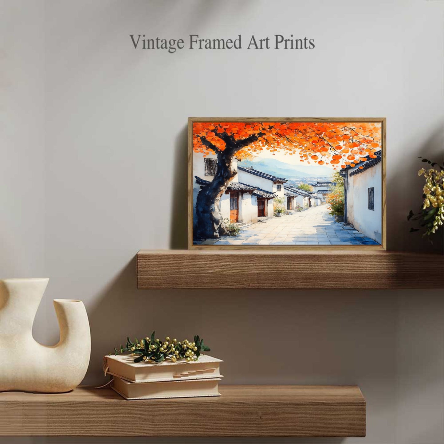 Old House Framed Canvas Painting for Wall