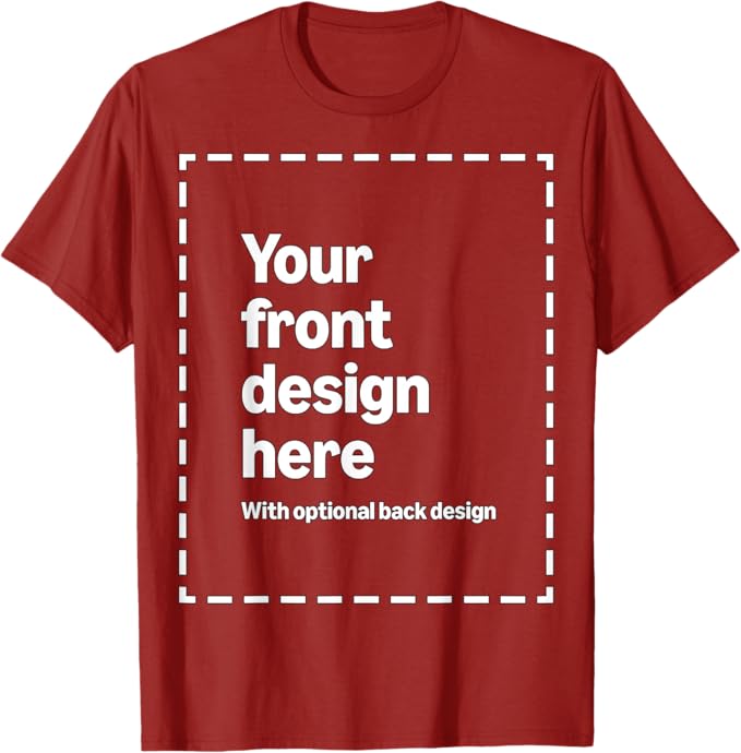 Personalized  Custom Front & Back Print T-Shirt with Your Image