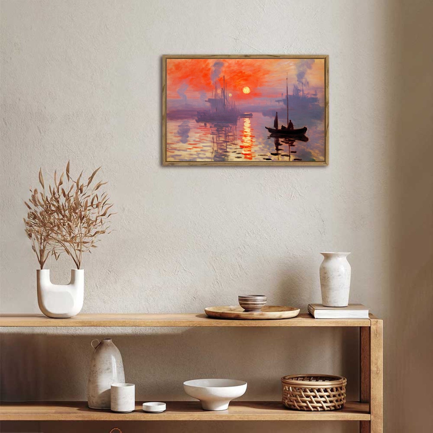 Dusk Framed Canvas Painting for Wall