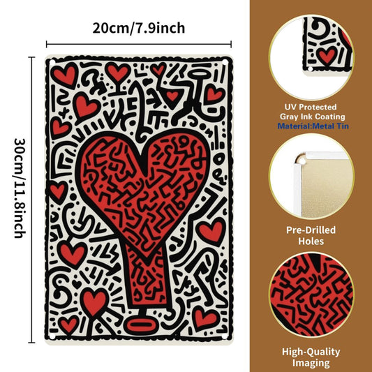 Fun metal tin sign, novelty love plaque decoration, suitable for home decoration, wall decoration, bathroom decoration, bar decoration, garage decoration, farmhouse decoration, a good gift for people, 20cm*30cm