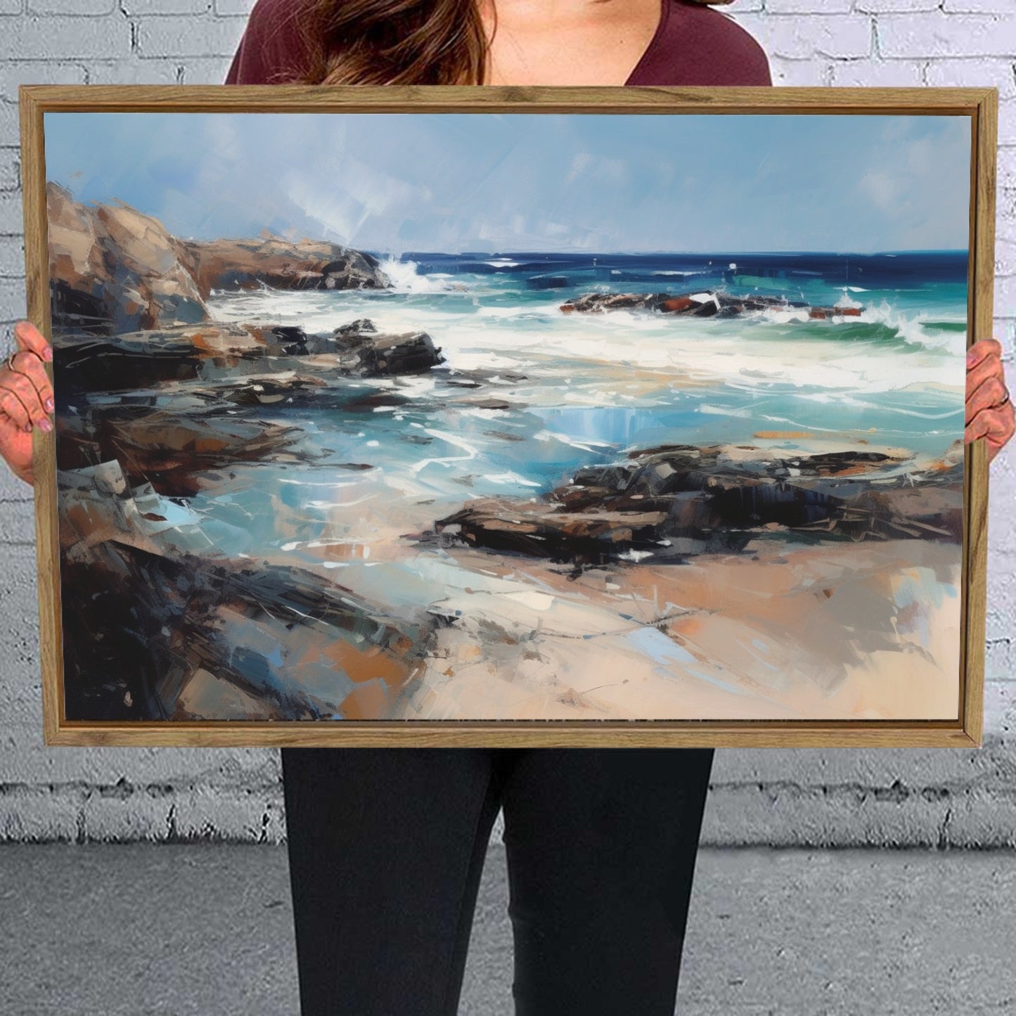 Caost Framed Canvas Painting for Wall