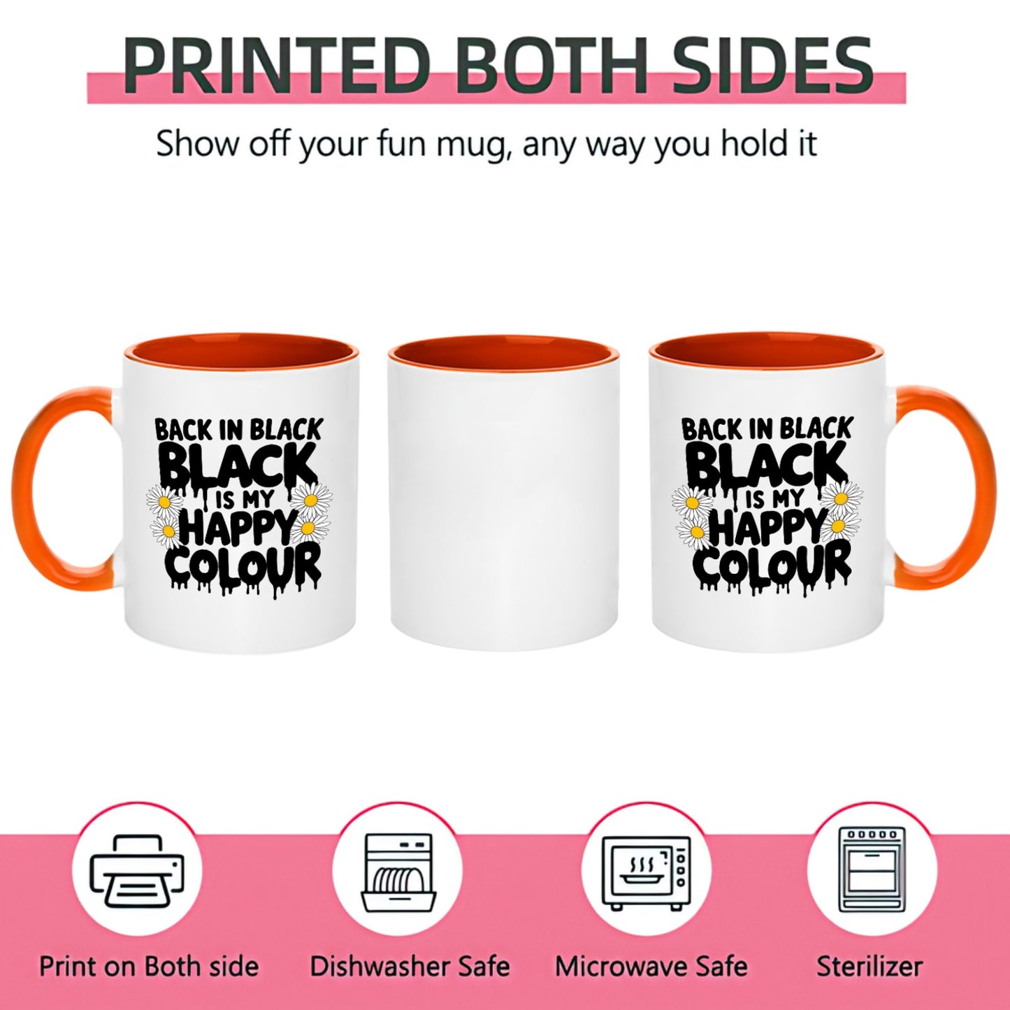 BLACK 11OZ 325ml Ceramic Mug