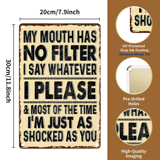 8"x12" Vintage Style Tin Painting - Metal Tin Sign, Sturdy and Durable, Wear-resistant and Rust-resistant, Suitable for Porch, Garage, Home, Bar, Club, Farm, Garden Decoration, Perfect Gift