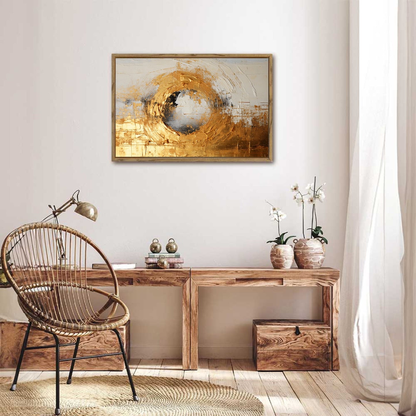 Framed Canvas Painting for Wall 24x16 inches