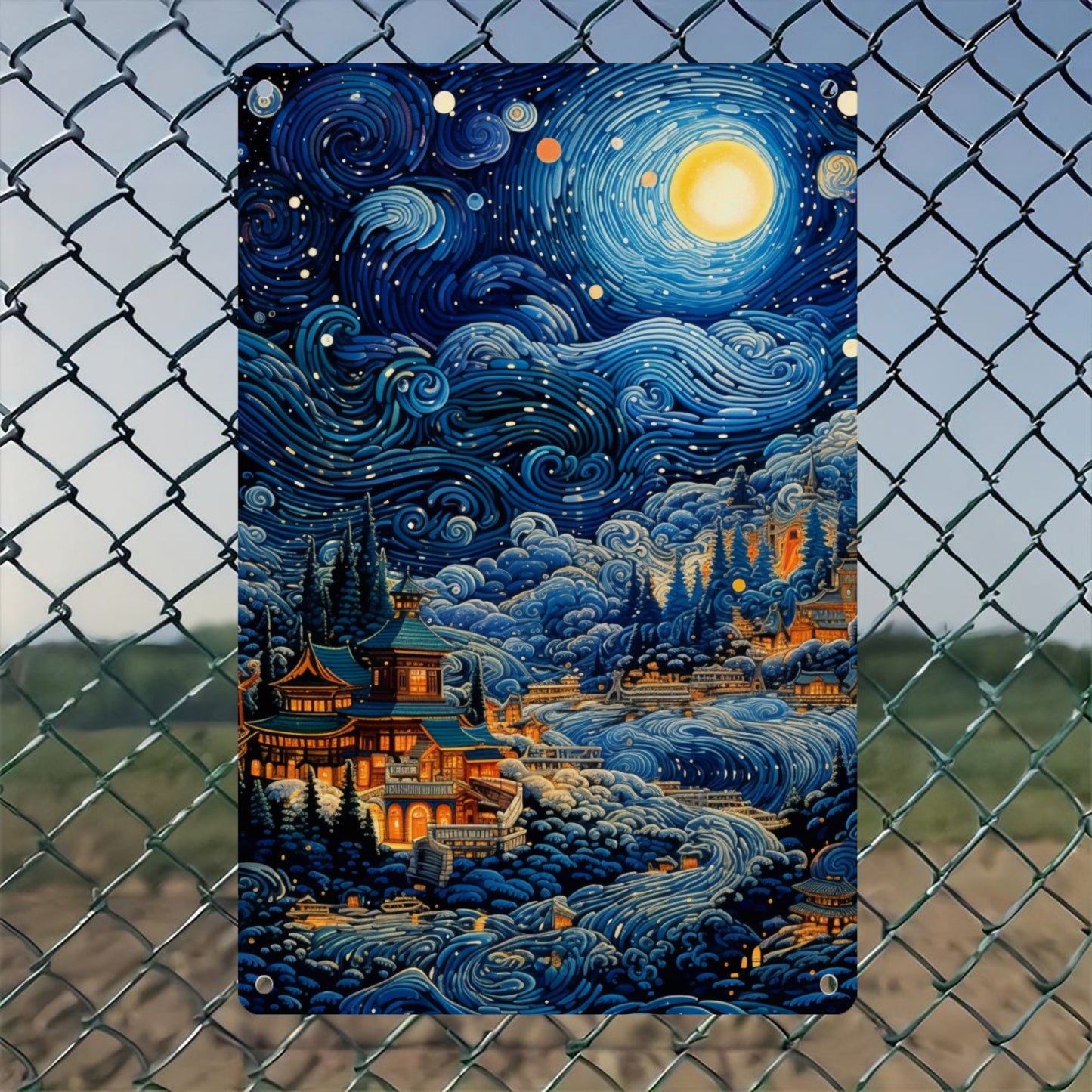 8" x 12" abstract art style metal tin plate, tin painting, durable, wear-resistant and rust-resistant, suitable for garage, home, bar, club, farm decoration A good gift