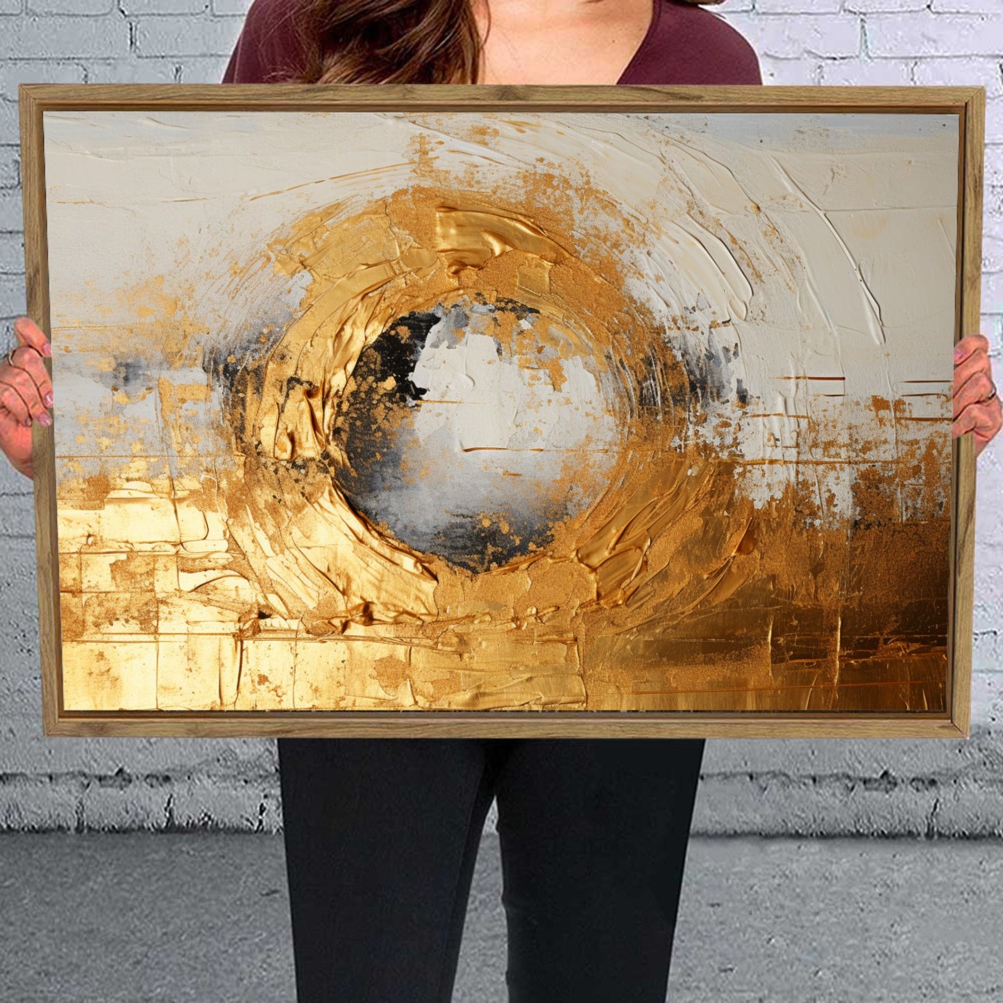 Framed Canvas Painting for Wall 24x16 inches