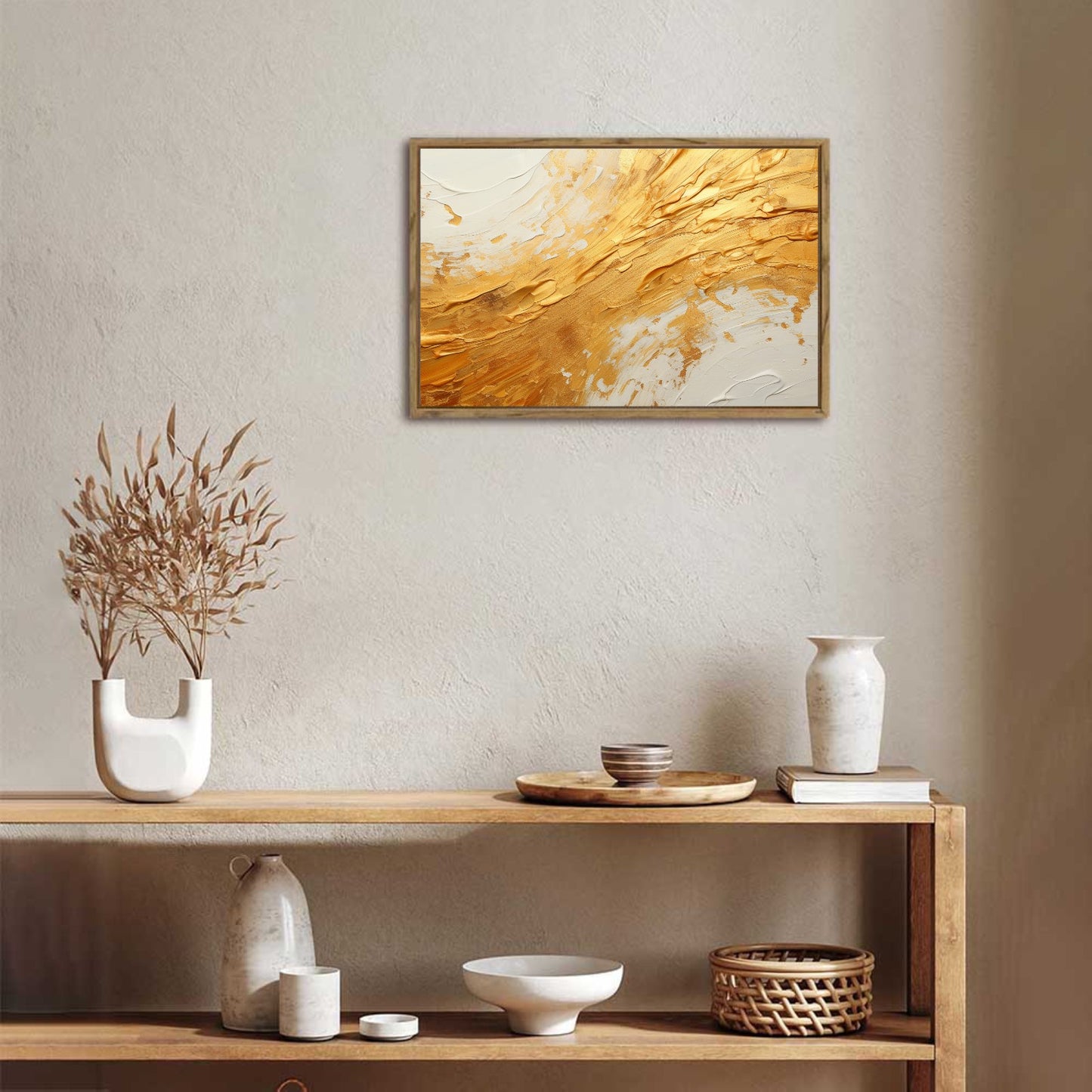 Moon Framed Canvas Painting For Wall